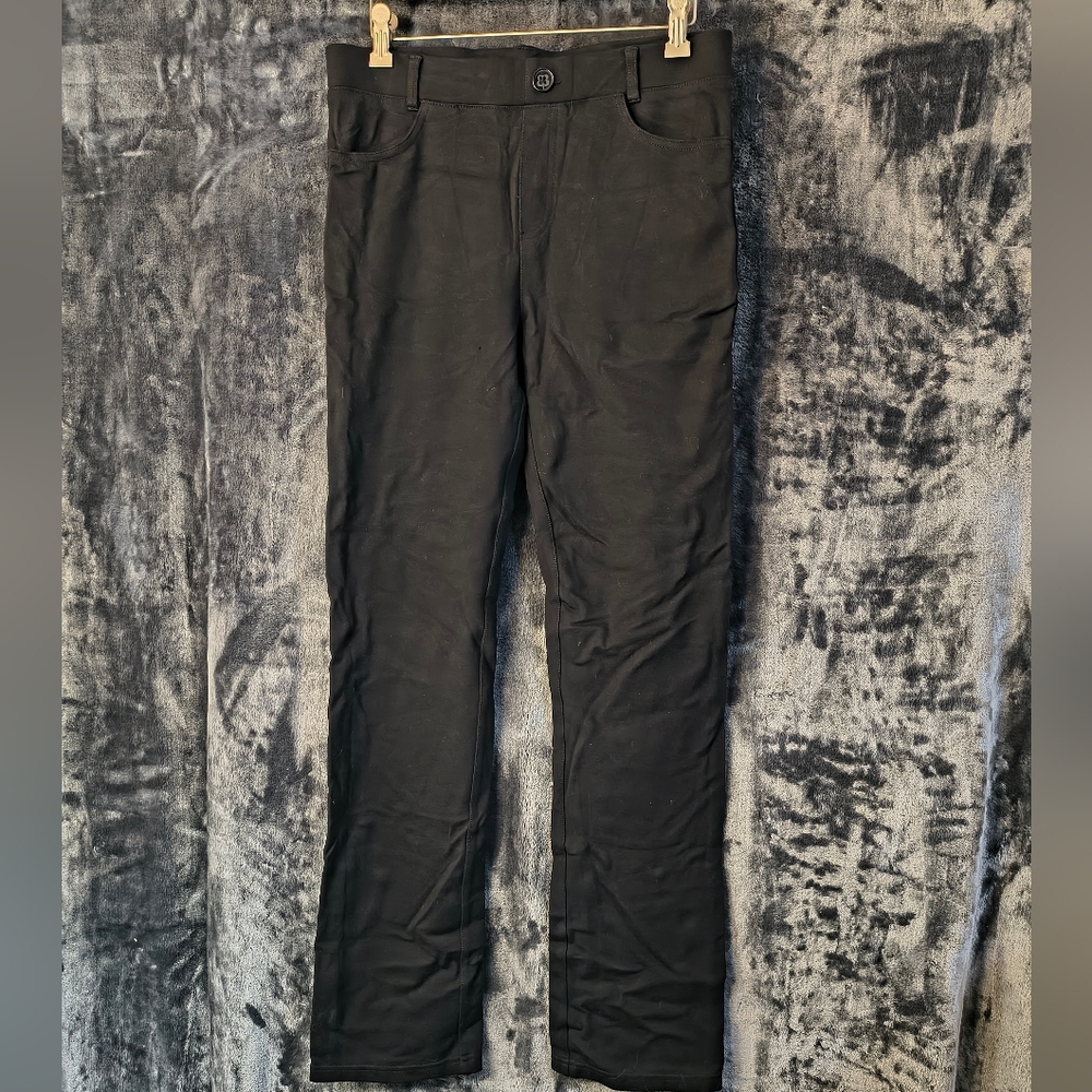 Betabrand Women's Medium Black Straight-Leg Pants